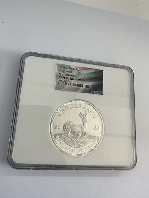 2020 SILVER KRUGERRAND 2oz NGC PF70 FIRST RELEASES