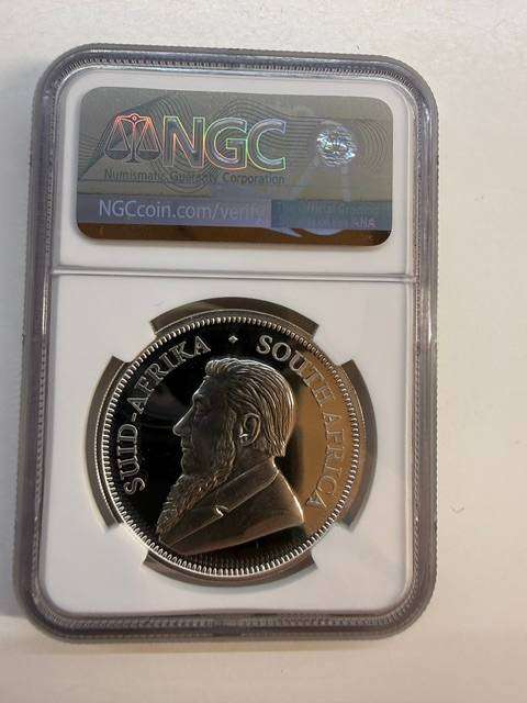 2020 SILVER KRUGERRAND NGC PF69 , SPOTTED LEOPARD PRIVY ,  FIRST SERIES