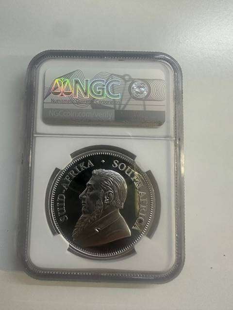 2020 SILVER KRUGERRAND 1oz NGC PF70 FIRST DAY OF ISSUE SIGNED