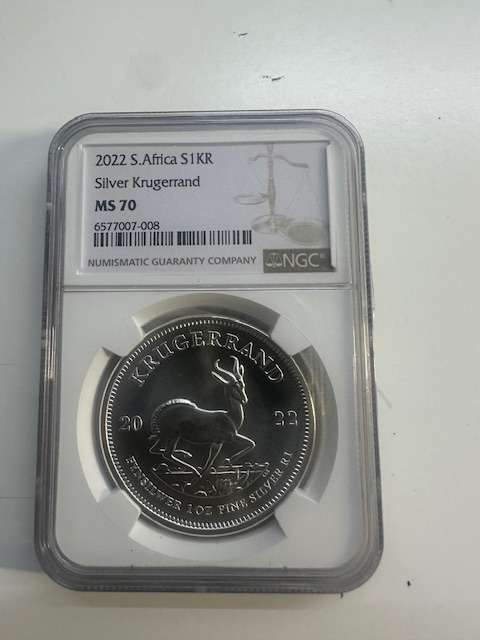 2022 SILVER KRUGERRAND 1oz NGC MS70