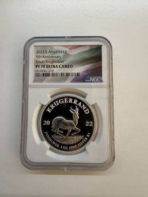 2022 SILVER KRUGERRAND 1oz NGC PF70