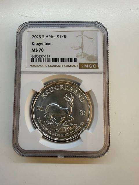 2023 SILVER KRUGERRAND 1oz NGC MS70