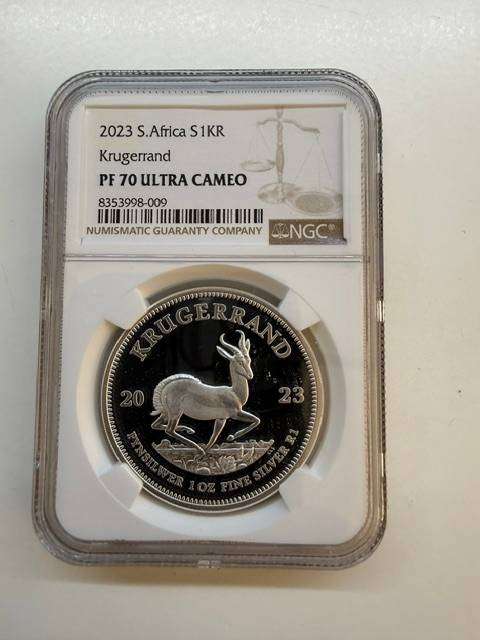 2023 SILVER KRUGERRAND 1oz NGC PF70