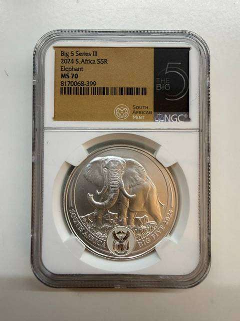 2024 R5 ELEPHANT NGC MS70 , THIRD SERIES