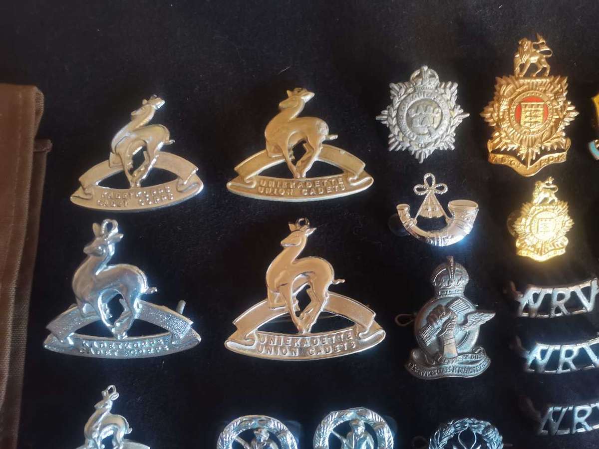 Various military badges, medals and insignia