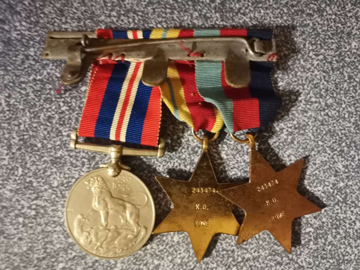 WW2 Trio Medals | K.D. Rowe #243474