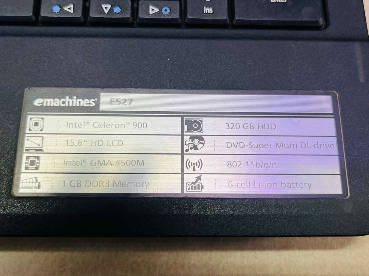 Emachines E527 LAPTOP (dead read description)