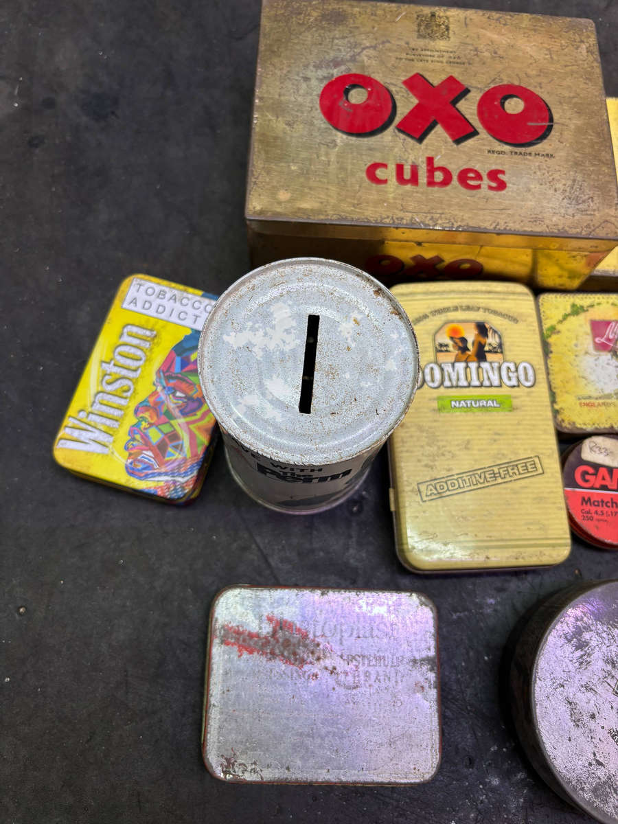 OLD TINS JOB LOT ALL FOR ONE BID