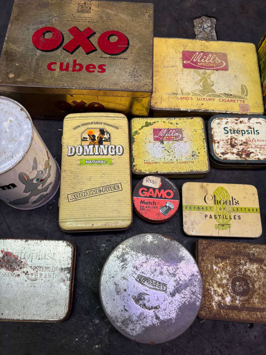 OLD TINS JOB LOT ALL FOR ONE BID