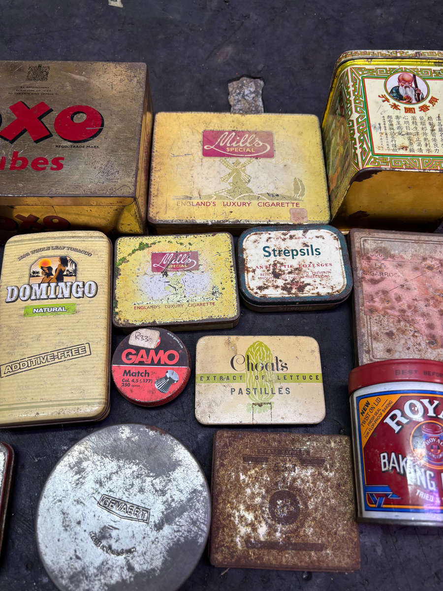 OLD TINS JOB LOT ALL FOR ONE BID