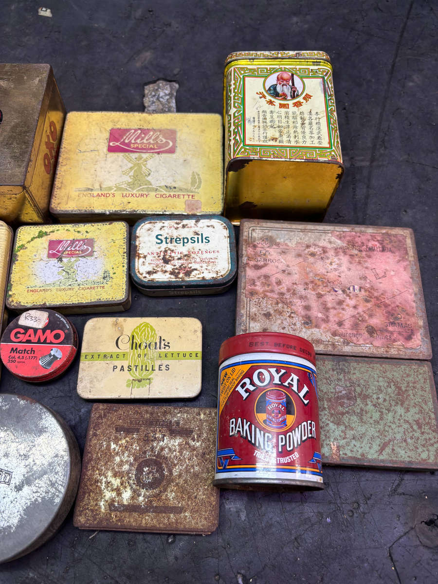 OLD TINS JOB LOT ALL FOR ONE BID