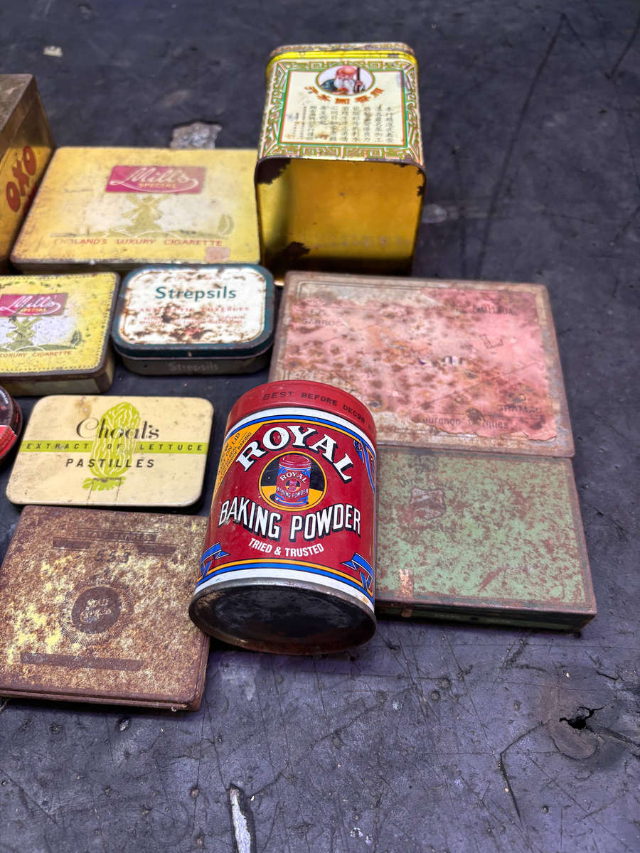 OLD TINS JOB LOT ALL FOR ONE BID