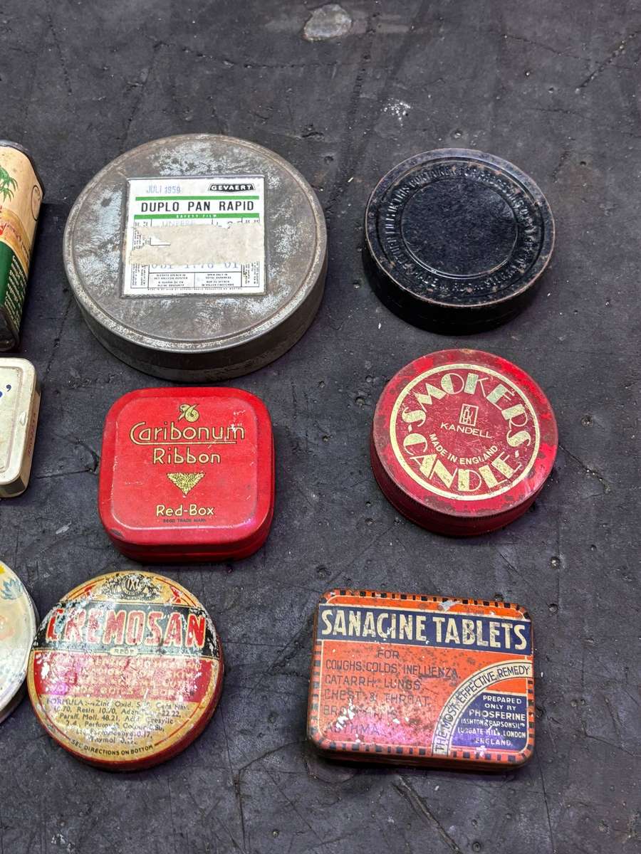 JOB LOT OF OLD TINS WITH CONTENTS