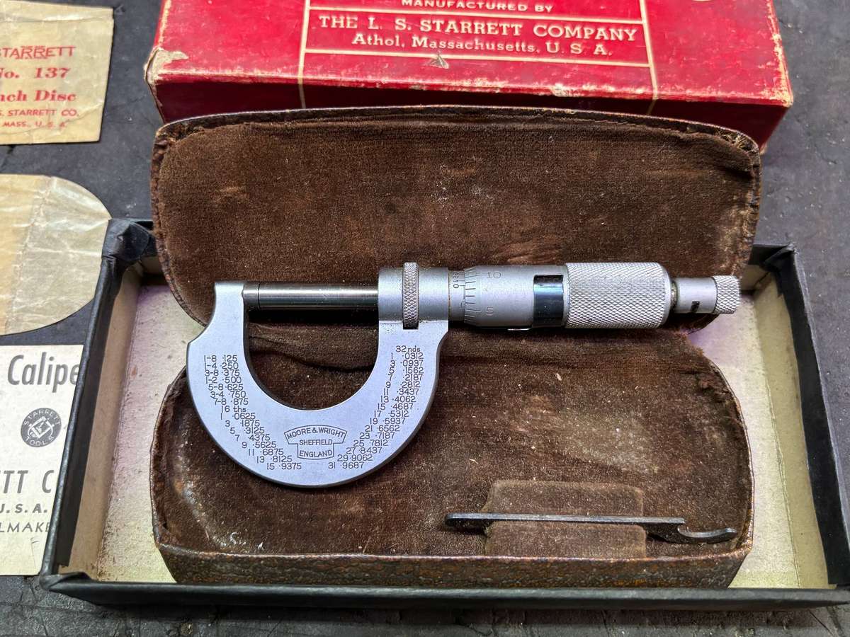 VINTAGE MICROMETER MOORE & WRIGHT SHEFFIELD, ENGLAND