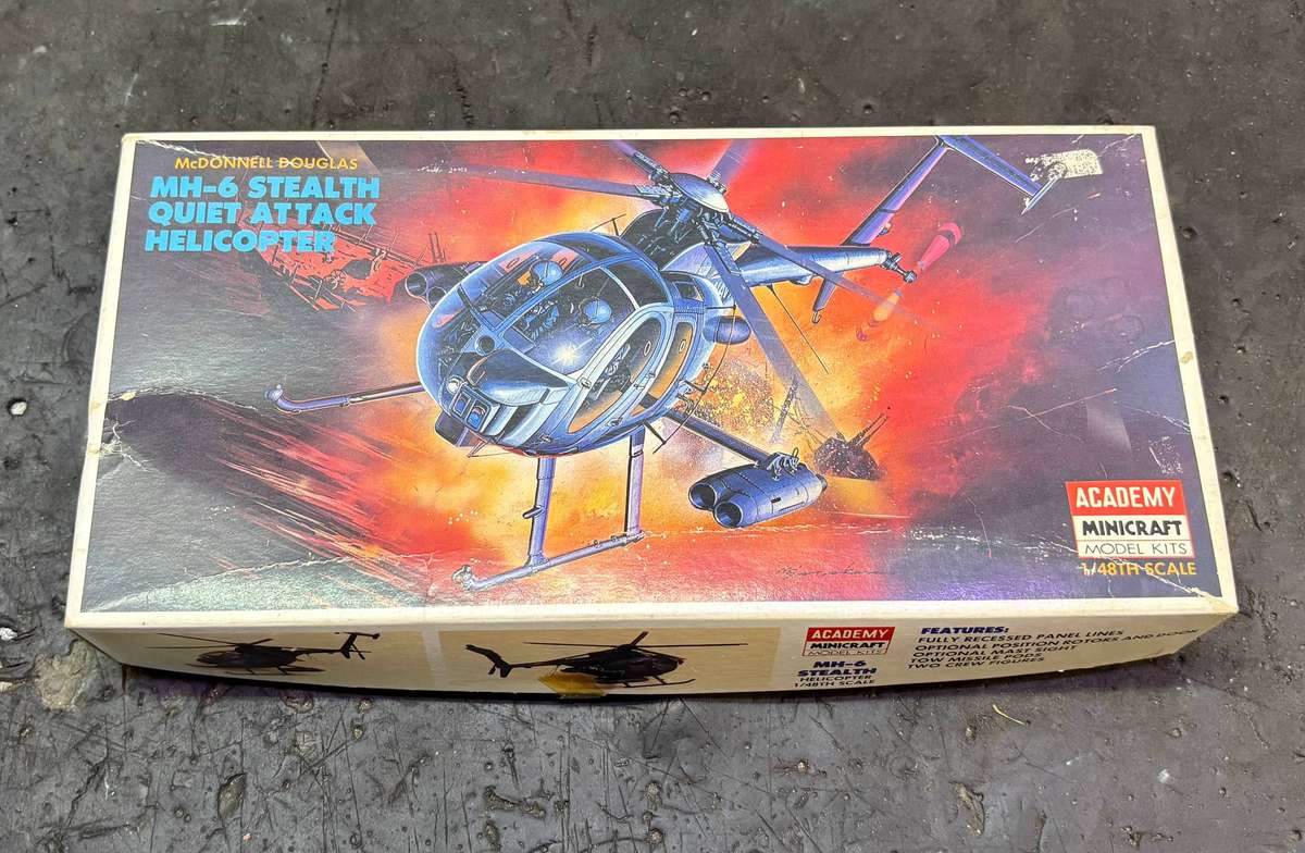 ACADEMY MINICRAFT MH-6 STEALTH QUIET ATTACK HELICOPTER  MODEL KIT