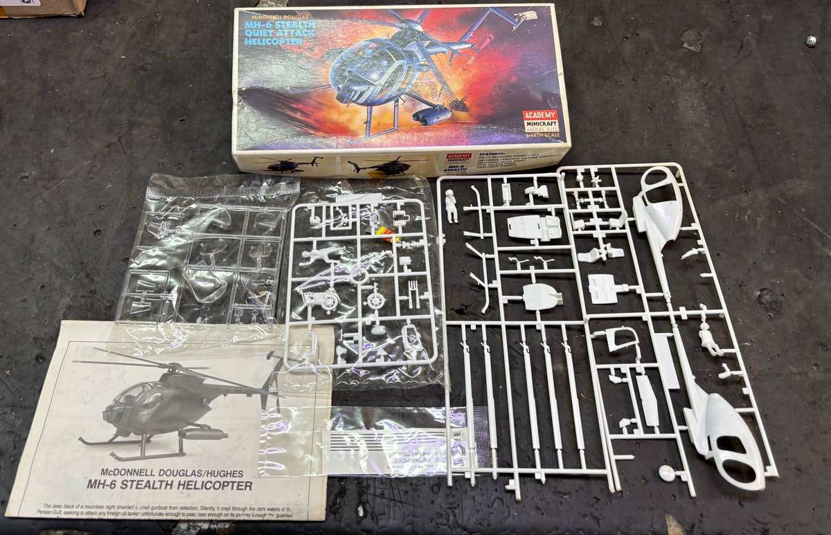 ACADEMY MINICRAFT MH-6 STEALTH QUIET ATTACK HELICOPTER  MODEL KIT