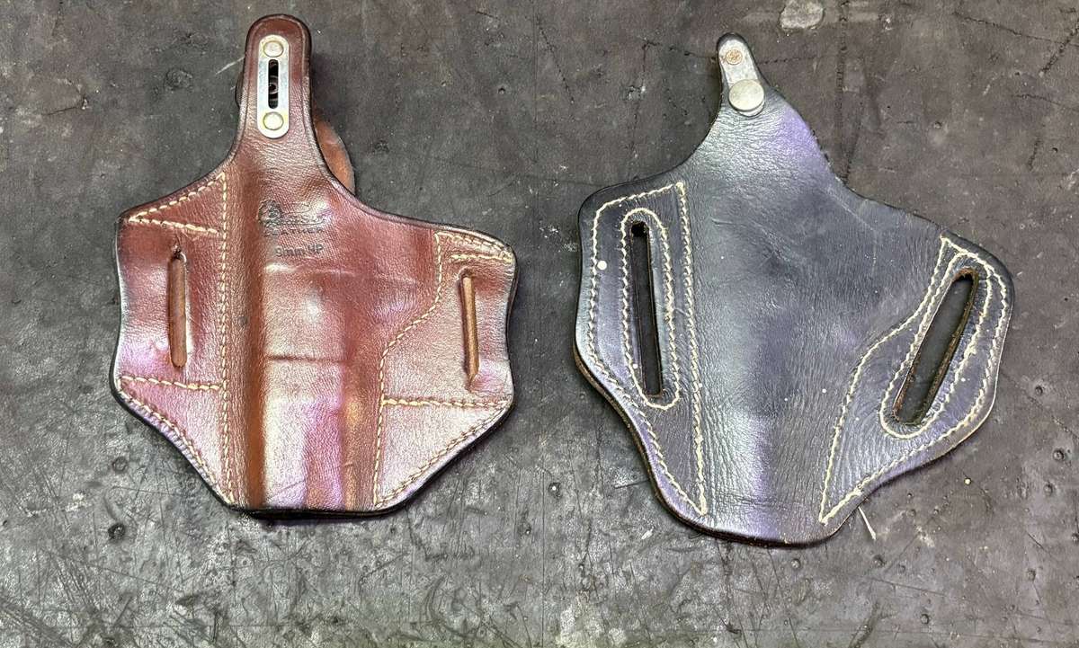 LEATHER HOLSTERS BOTH FOR ONE BID