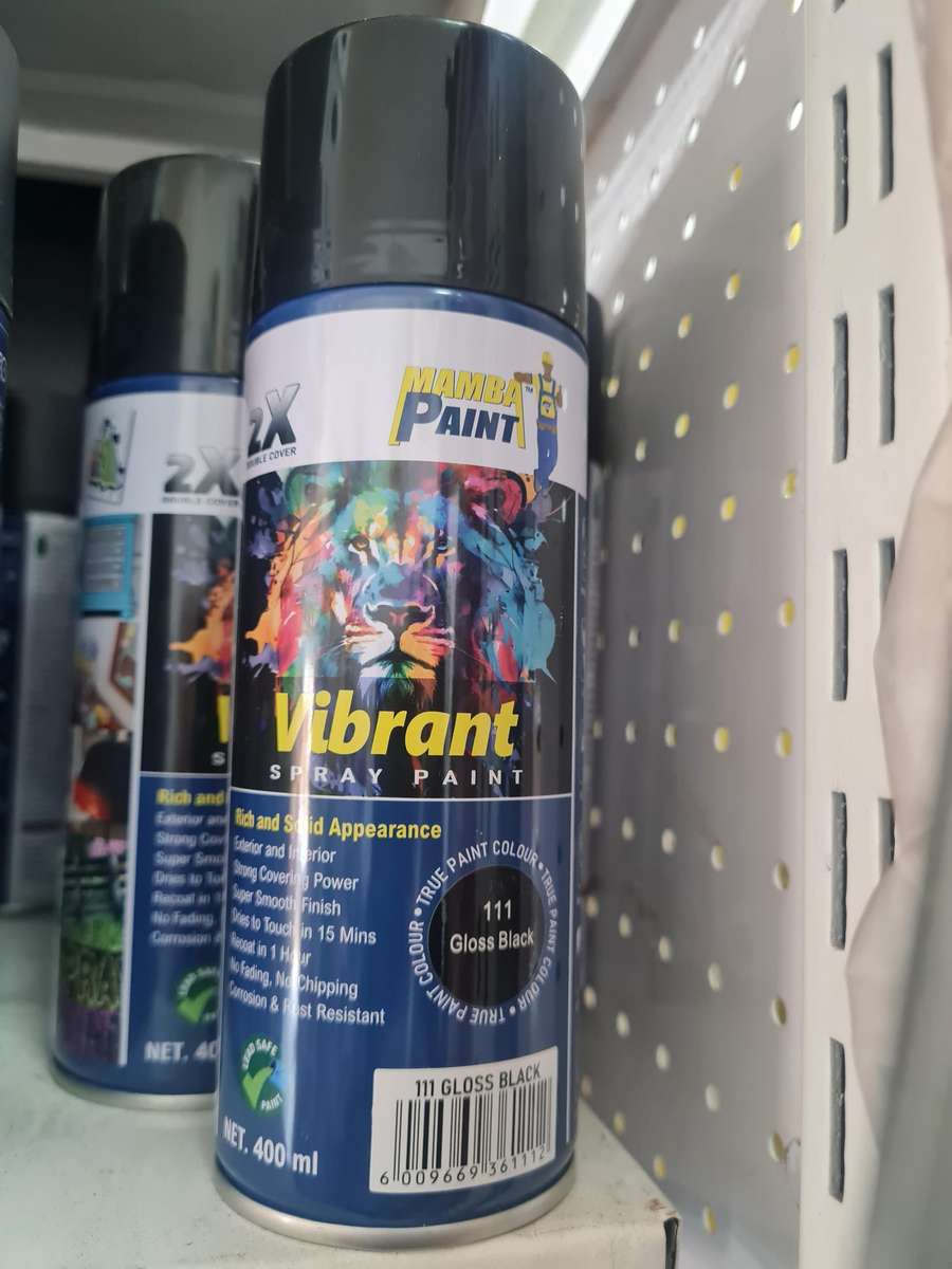 400ml quality spray paint GLOSS BLACK