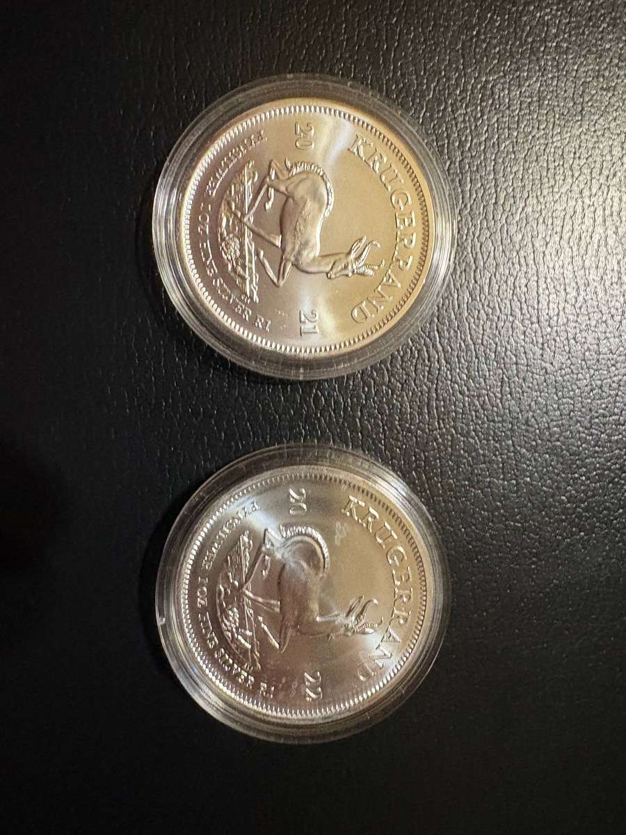 Kruger rands 1oz silver 2021 and 2022