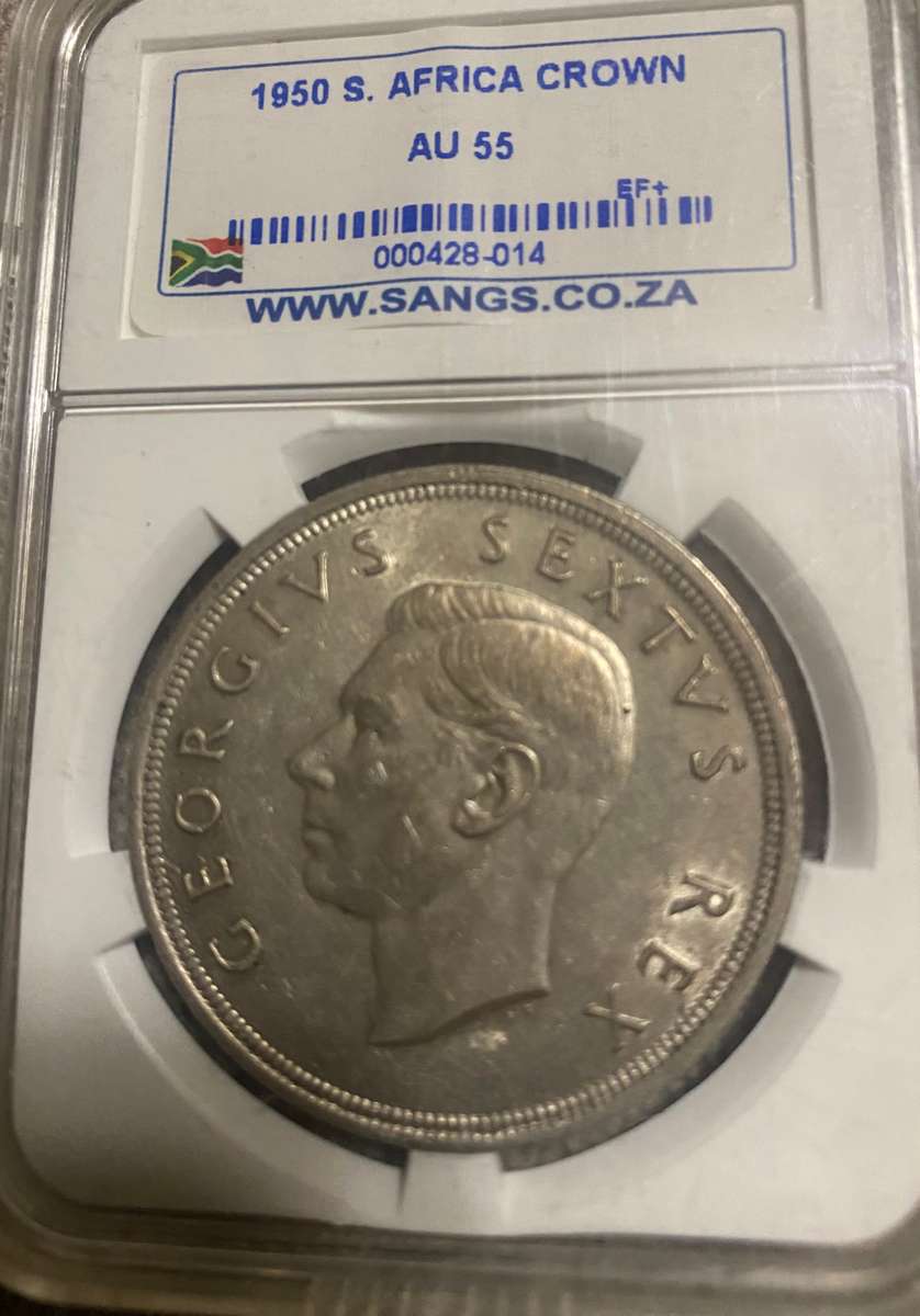 1950 SOUTH AFRICA CROWN / 5 SHILLING