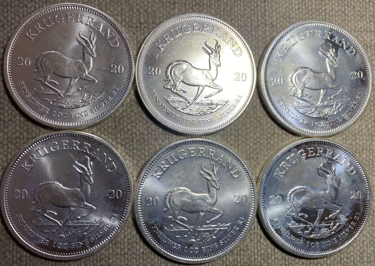 2020 SILVER 1Oz KRUGERRAND (Set of 6)