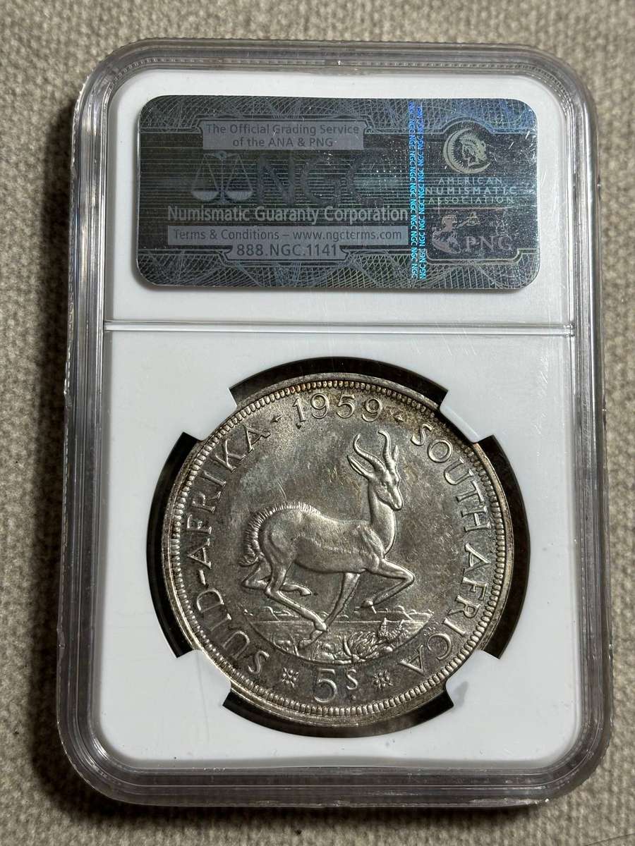 1959 SOUTH AFRICA FIVE SHILLINGS