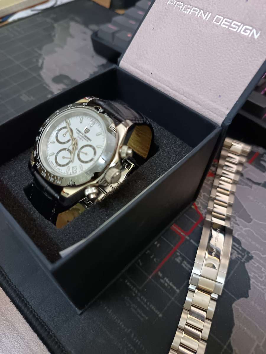 Pagani Design - Sport PD-1644 -Mens watch (spare leather strap) and original steel strap - like new