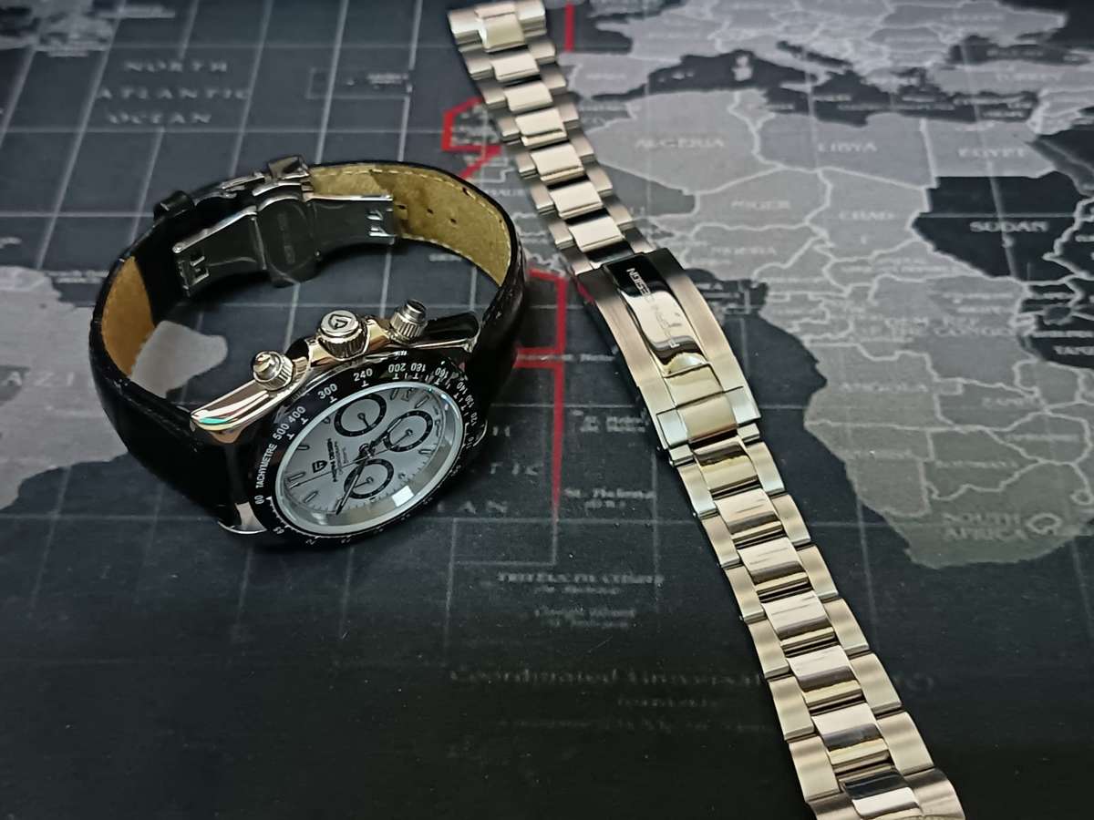 Pagani Design - Sport PD-1644 -Mens watch (spare leather strap) and original steel strap - like new