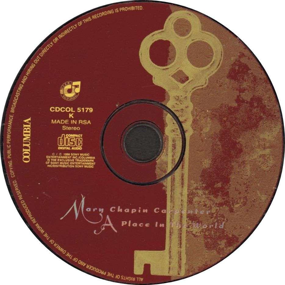 MARY CHAPIN CARPENTER - A Place In The World - South African CD - CDCOL5179
