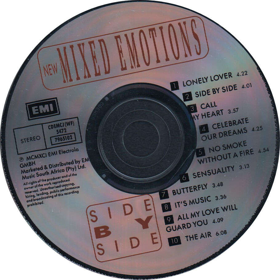MIXED EMOTIONS, NEW - Side By Side - Out of Print South African CD - CDEMCJ(WF)5472