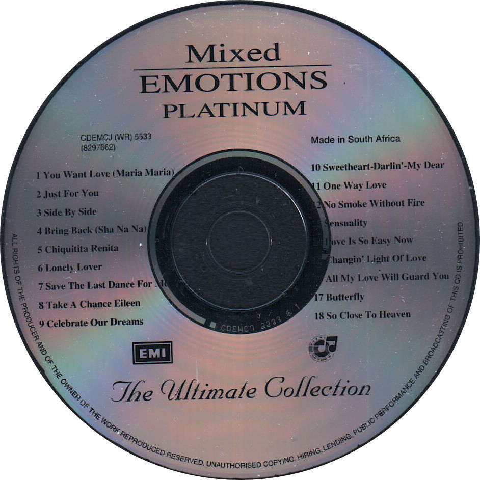 MIXED EMOTIONS - Platinum - The Ultimate Collection - South African CD - CDEMCJ(WR)5533