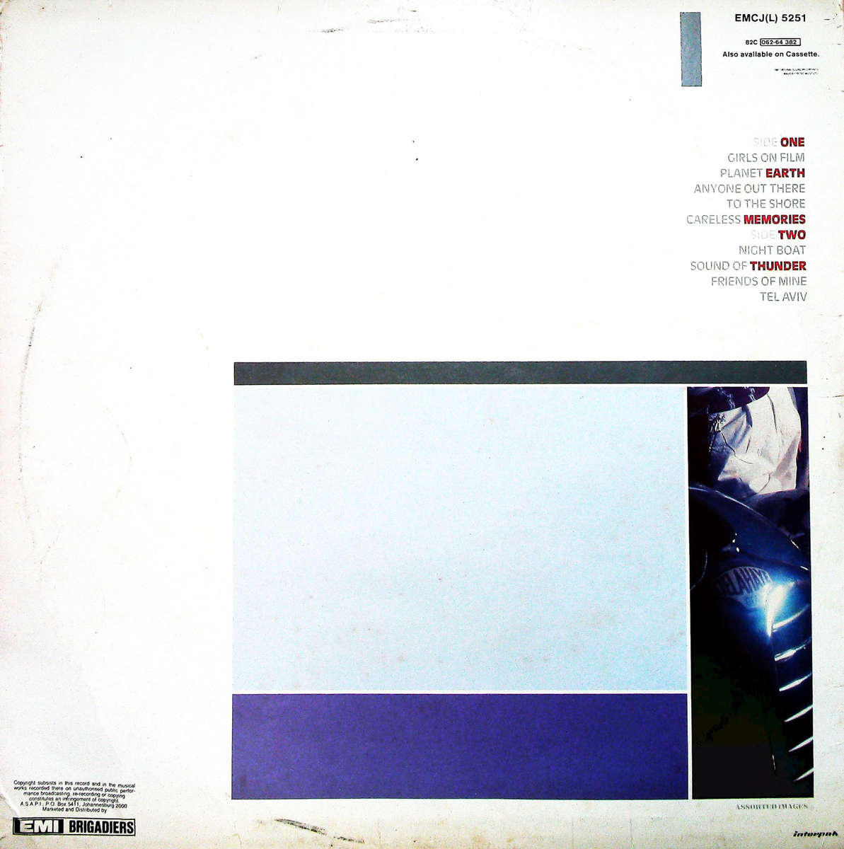 DURAN DURAN - Duran Duran - South African Vinyl Album - EMCJ(L)5251