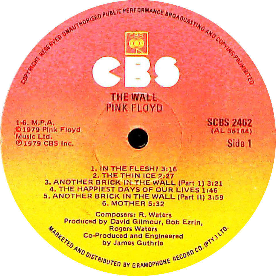 PINK FLOYD - The Wall - South African Double Vinyl Album - SCBS2462