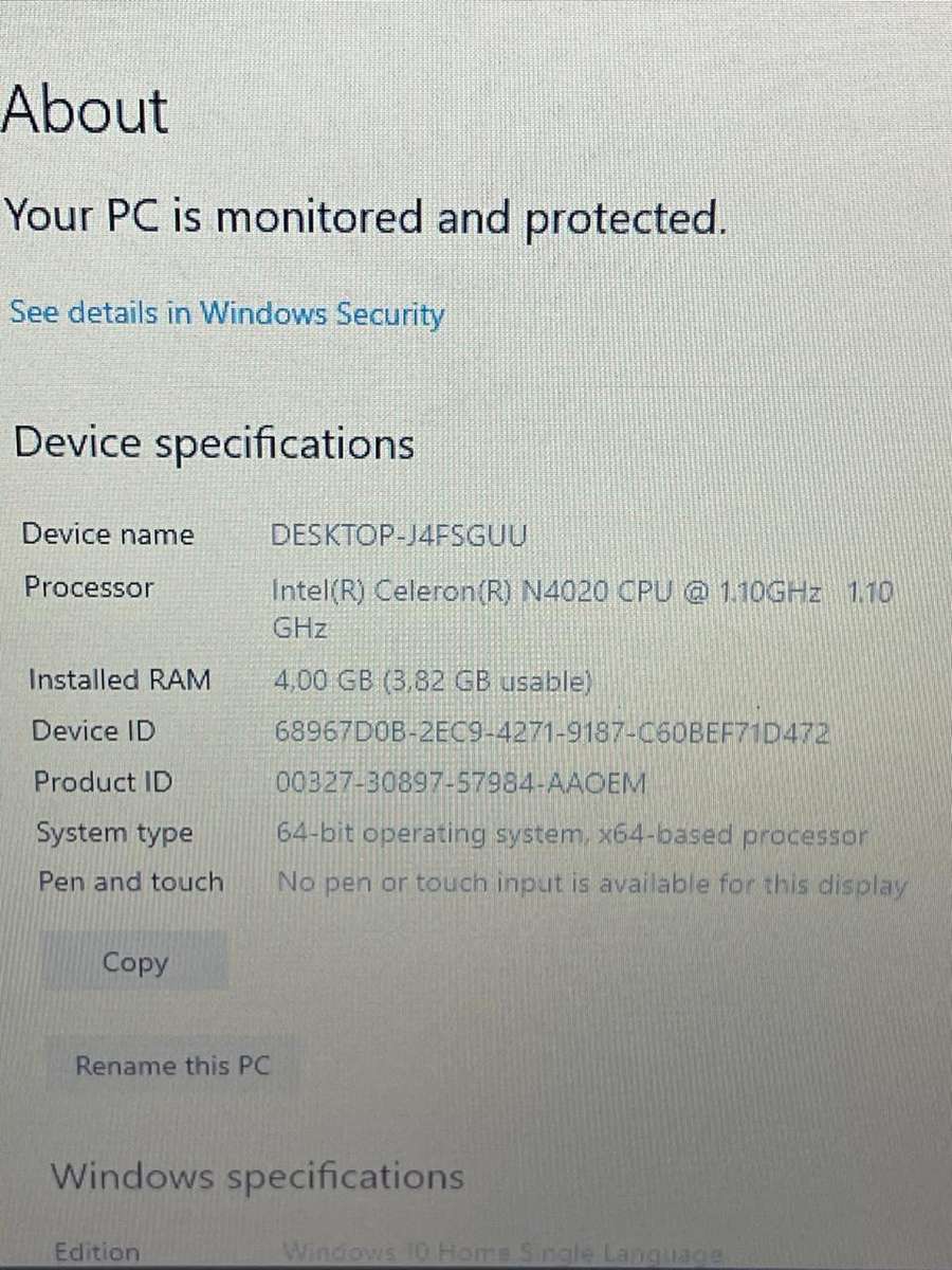 HP Laptop 15-dw1xxx | 11TH GEN CELERON N4020 | 4GB RAM | 500GB HDD | 15.6`HD LED | WIN11 HOME