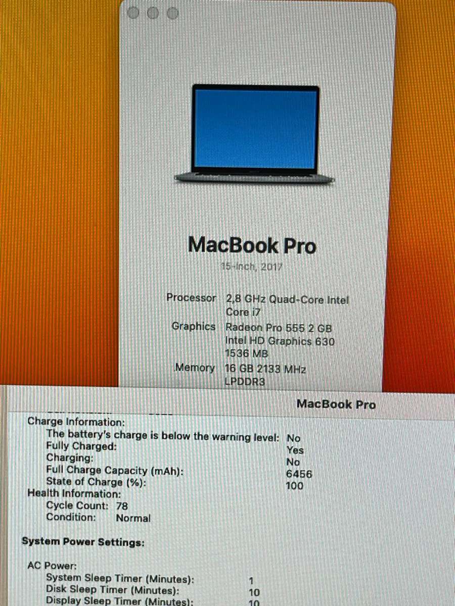 Apple MacBook Pro 15-Inch (TouchBar / 2017) | Core i7 16gb 256gb ssd