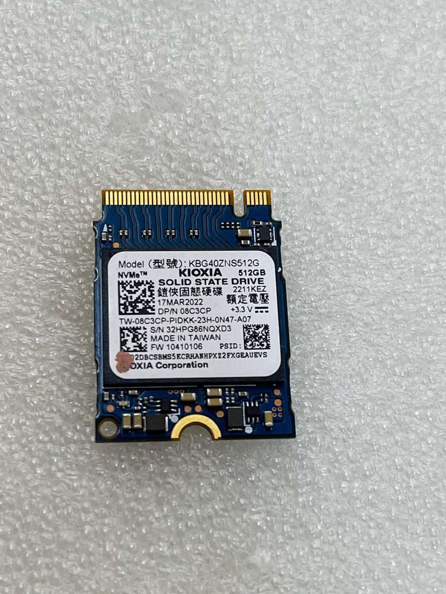 512GB KIOXIA NVMe SSD M.2 2230