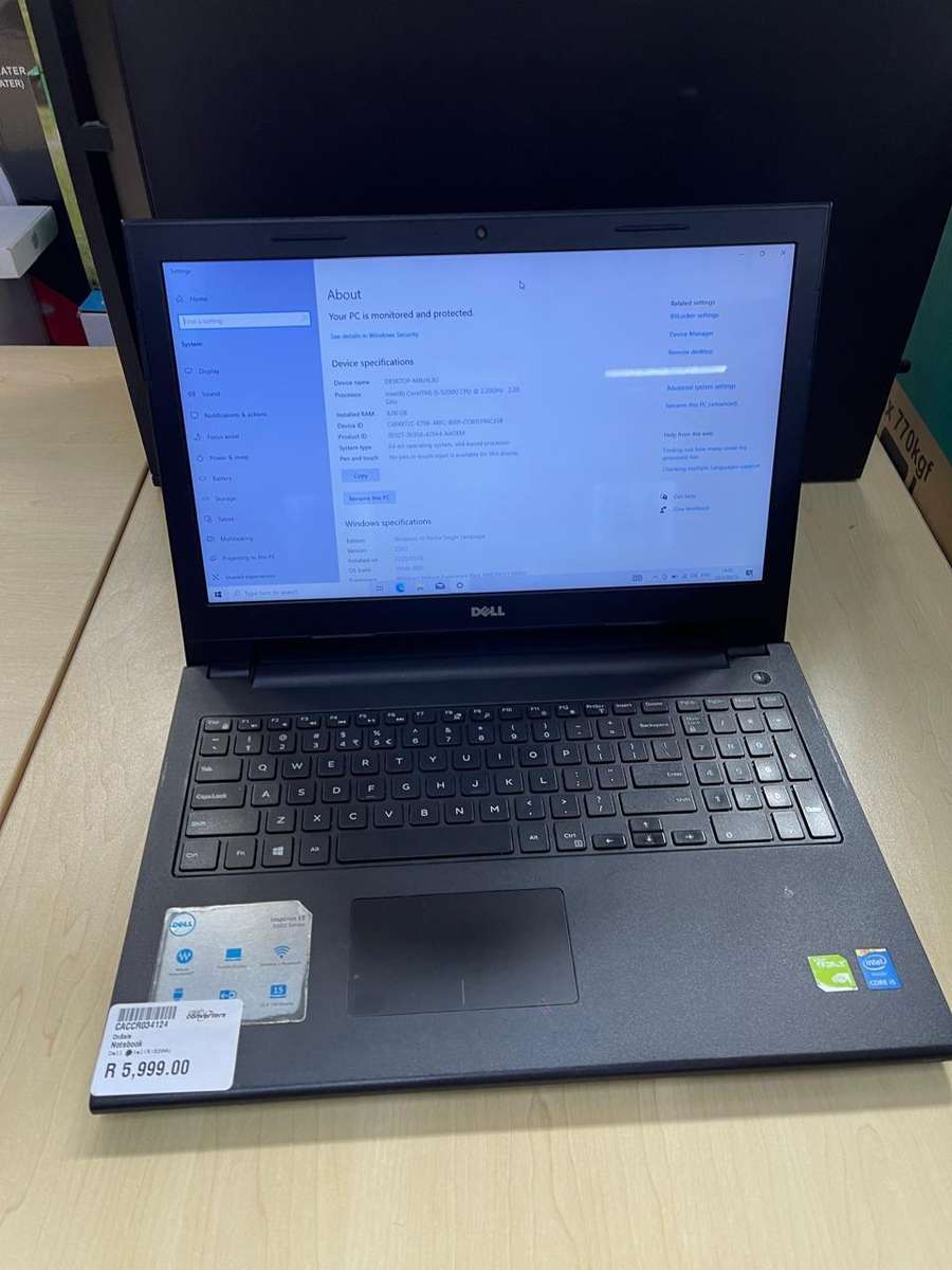 DELL INSPIRON 15 3543 | INTEL CORE i5-5200U | 8GB RAM | 500GB HDD | 15.6" LED | 2G NVIDIA | WIN10