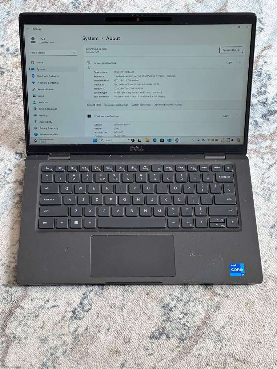 DELL LATITUDE 7320 | 11TH GEN CORE i7-1185G7 | 32GB DDR4 | 256GB SSD | 13.3` IPS FHD | WIN11