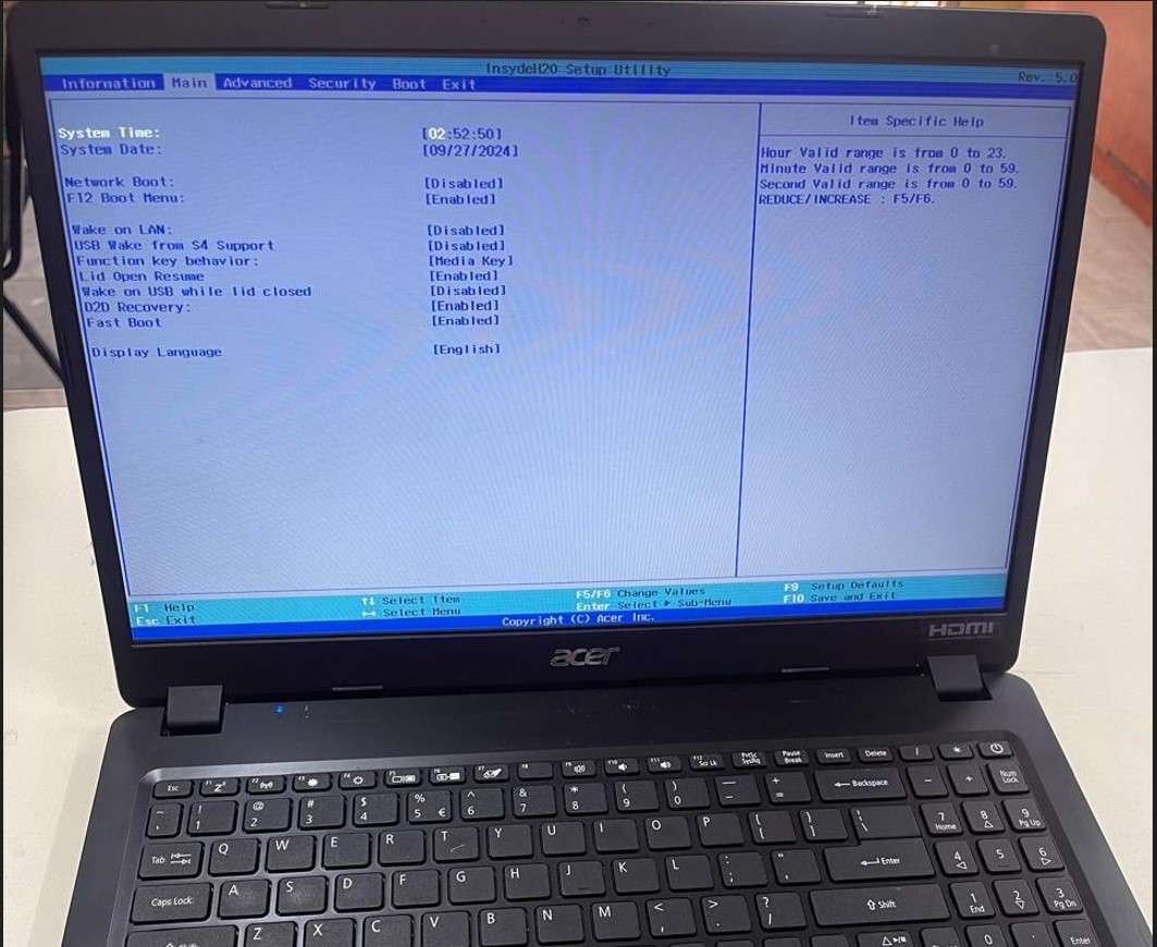 ACER EXTENSA 15 EX215-52-39T9 MOTHERBOARD |  10TH GEN CORE i3-1005G1 @ 1.20GHz  (4GB ONBOARD RAM)