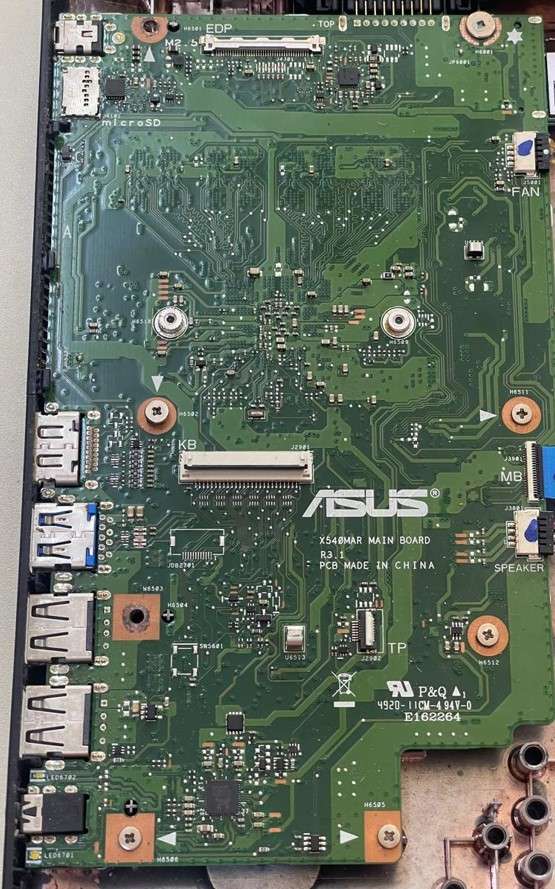 ASUS X543 MOTHERBOARD 4GB RAM ONBOARD (INTEL CELERON N4020)
