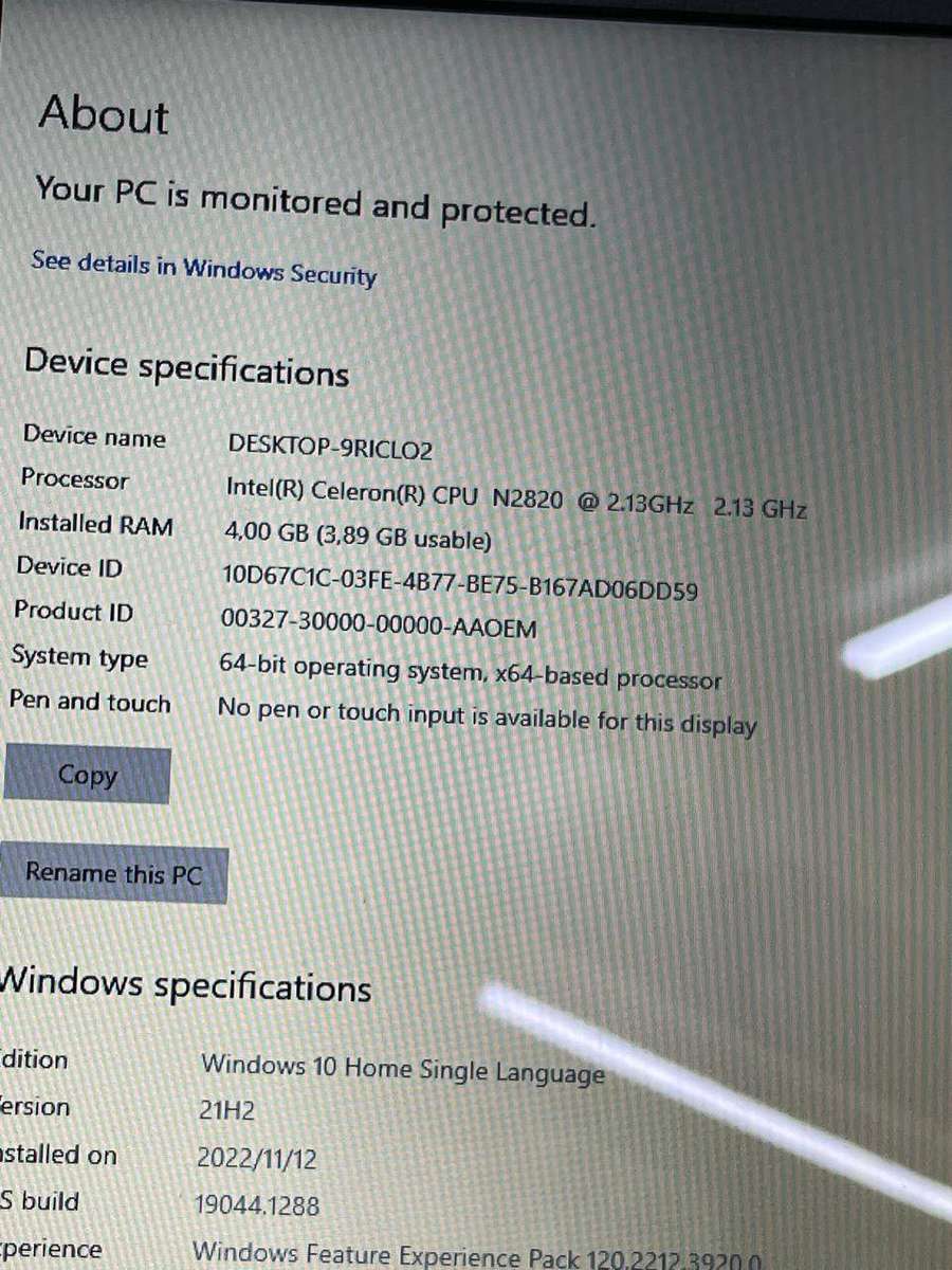 PACKARD BELL EASYNOTE | INTEL N2820 @ 2.13GHz | 4GB RAM | 500GB HDD | 15.6" LED | WIN10