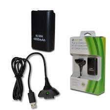 Xbox 360 mini play and charge kit rechargeable - black