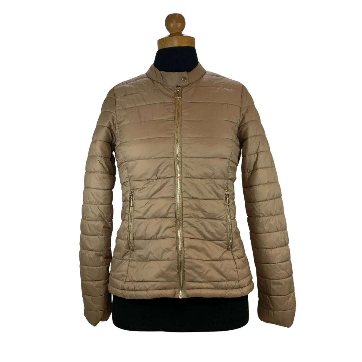 SINSAY Lightweight Quilted Puffer Jacket  Tan Brown  XS / EUR 32