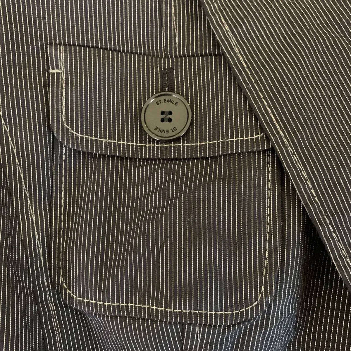 St. Emile Designer Pinstripe Blazer Jacket  Tailored Fit  Size 10