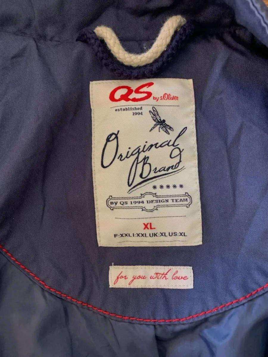 QS by S.Oliver Navy Double-Breasted Jacket  UK XL (Fits 1416)