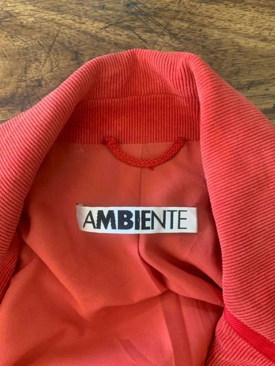 Ambiente Burnt Orange Corduroy Blazer  Size SA 32