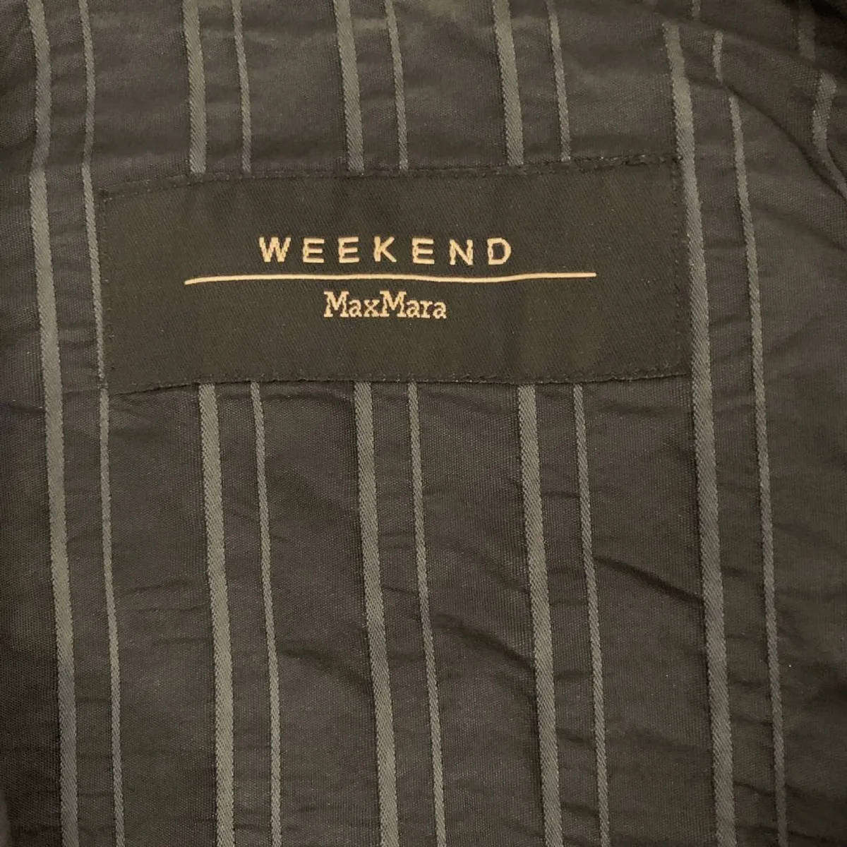 Weekend Max Mara Pinstripe Blazer  Charcoal Tailored Jacket  Size GB 12 (Medium)
