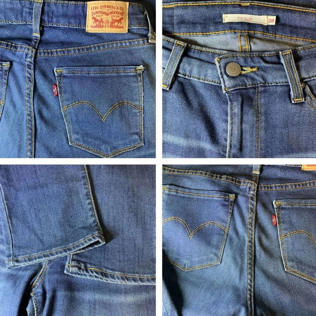 Levis 712 Slim Fit Jeans  Classic Blue  W28 (SA 810)
