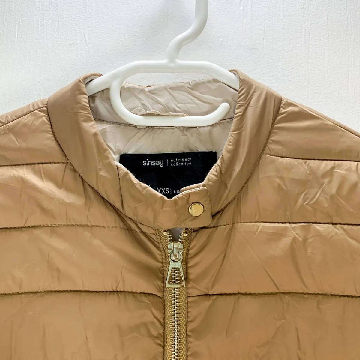 SINSAY Lightweight Quilted Puffer Jacket  Tan Brown  XS / EUR 32