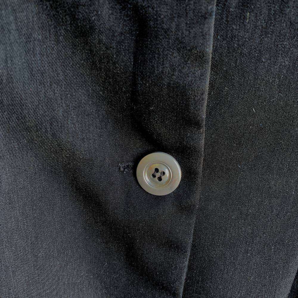 Design Black Two Button Longline Jacket Size Small